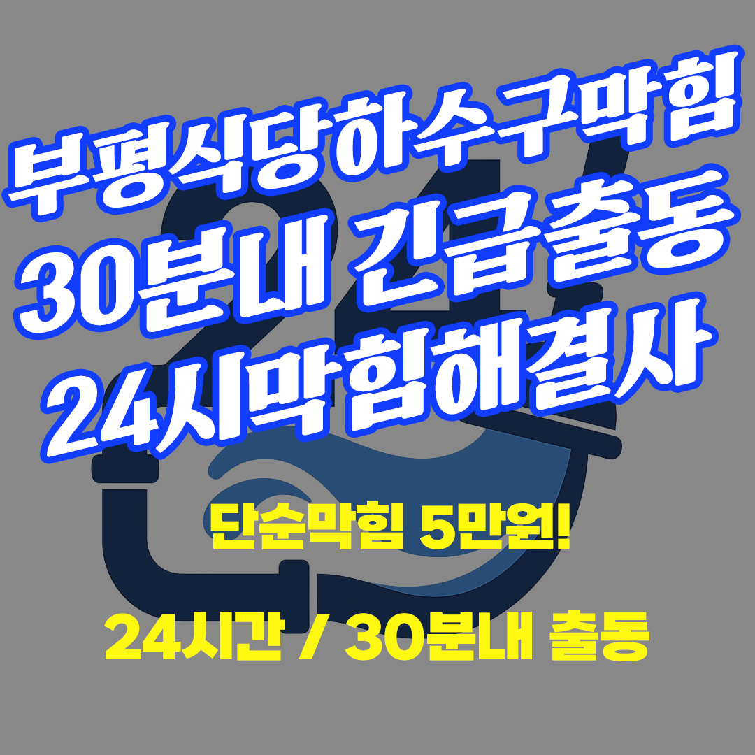 부평식당하수구막힘