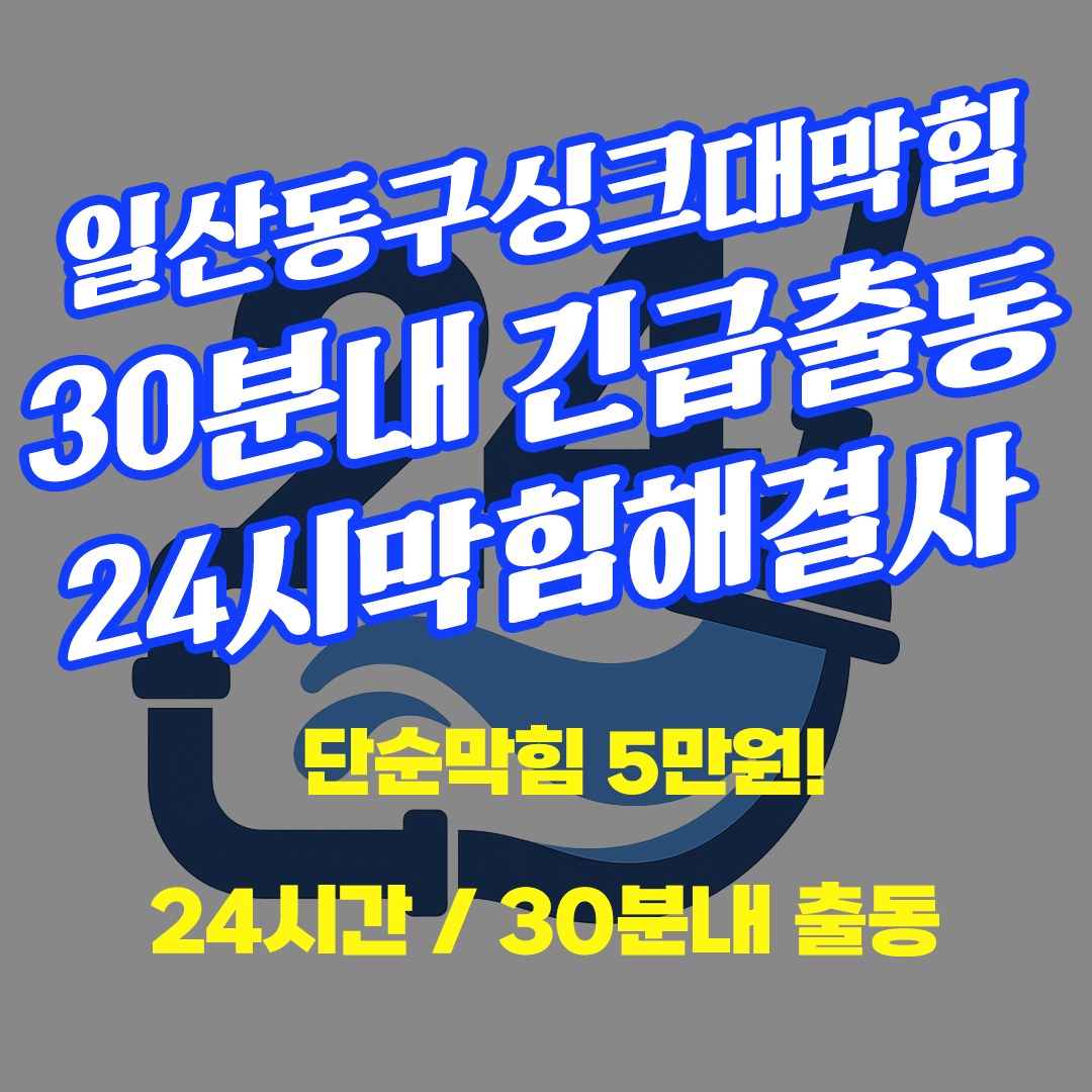 일산동구싱크대막힘